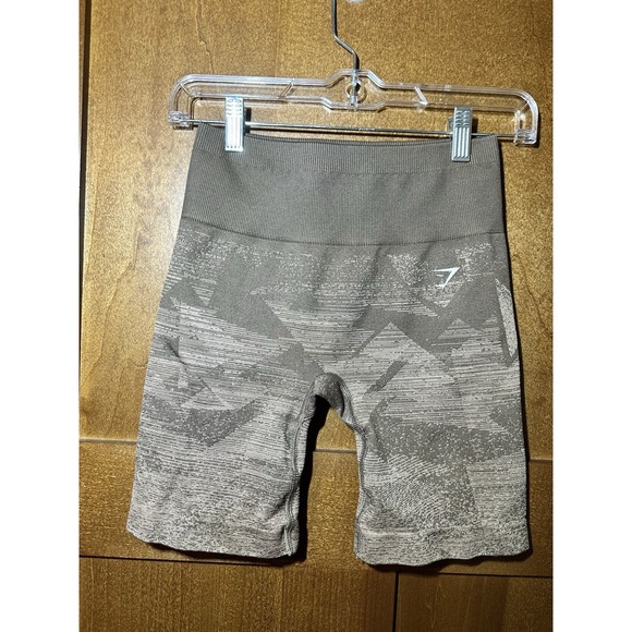 Gymshark Pants - Gymshark Adapt Ombre Seamless Shorts Triangle Brown Print Size Small